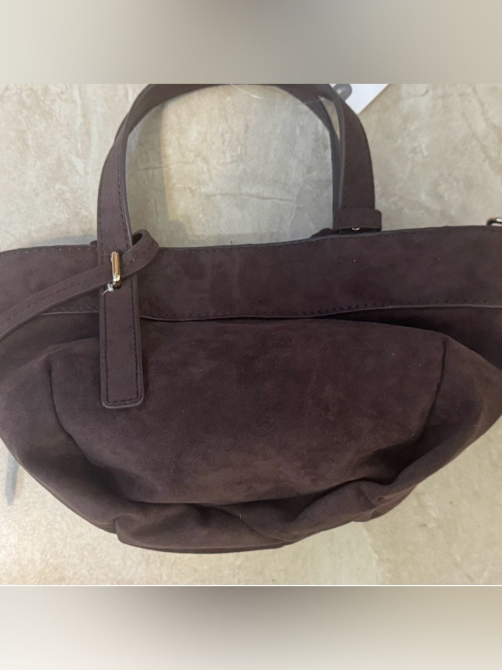 Anthropologies Faux Suede Handbag - Picture 8 of 14